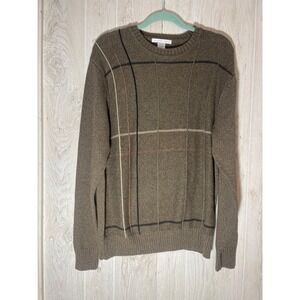 Geoffrey Beene Mens Sweater Pullover multicolor 100 % cotton   Crew L